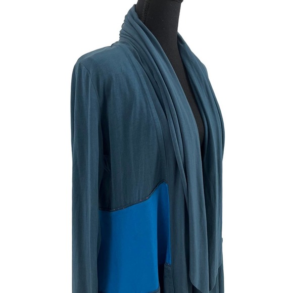 Matilda Jane Green Blue Color Block Cardigan Medium - Picture 2 of 5